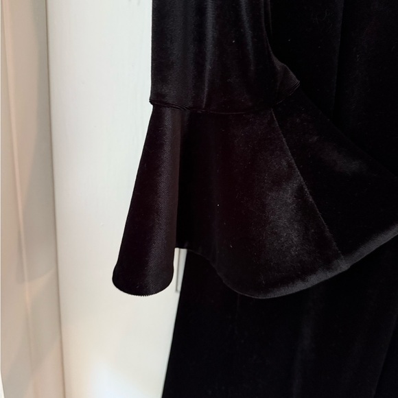 CeCe Black Velvet Long Sleeve Dress M - Picture 3 of 5
